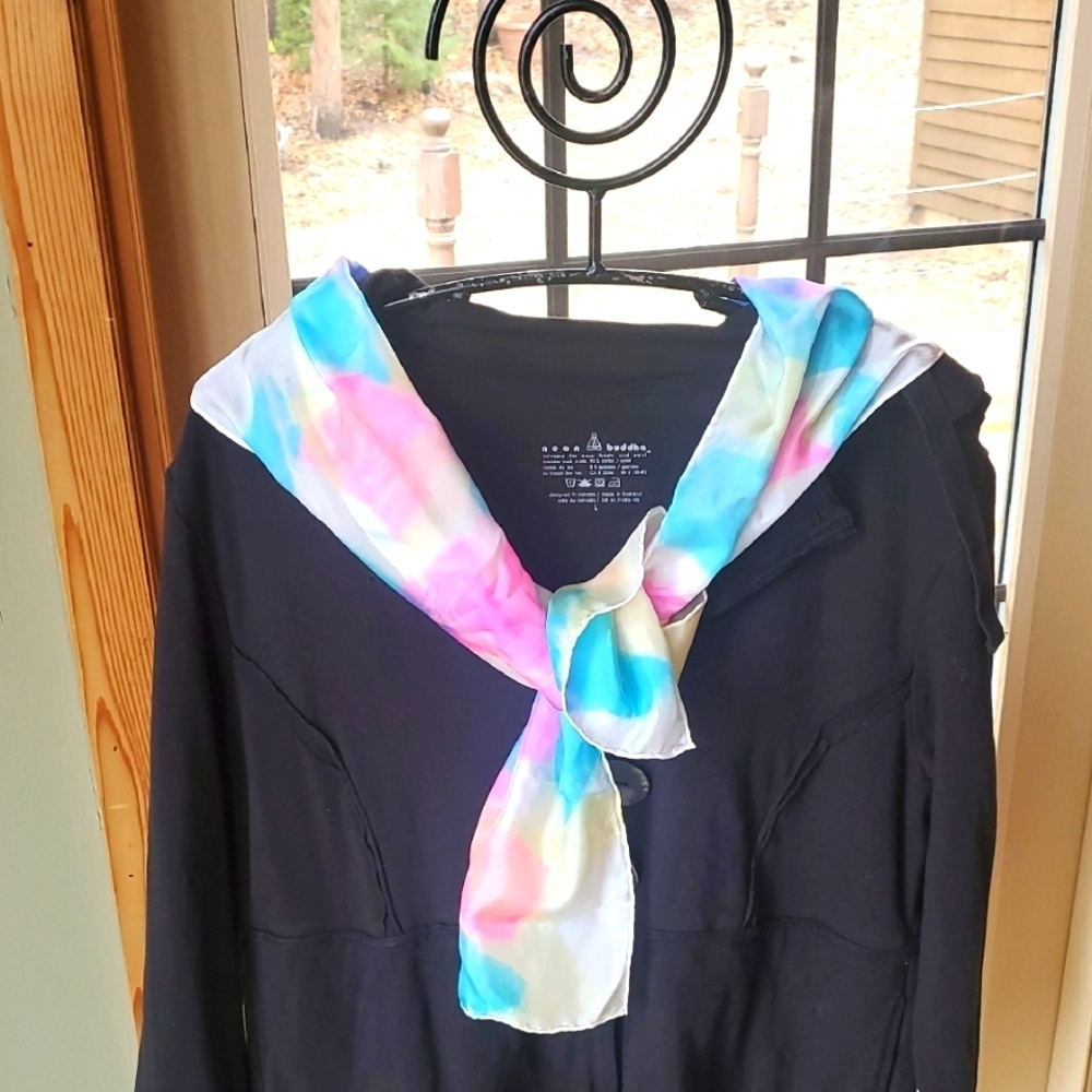 100% Silk 52" x 8" Multicolor‎ Scarf